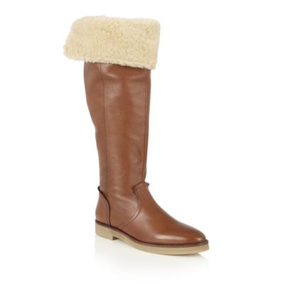 Ravel Tan leather 'Briscoe' over the knee boots